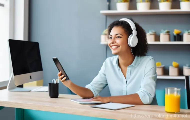 폴란드어 공부법 - **Prompt:** A young adult, in their mid-20s, with a mix of concentration and a hopeful smile, is sit...