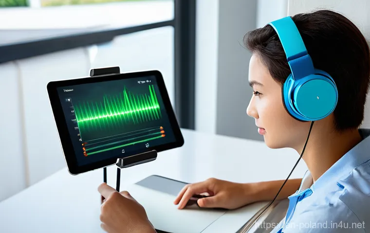 폴란드어 온라인 강의 - **Prompt:** A young adult (18-25), dressed in casual, comfortable clothing, actively participates in...